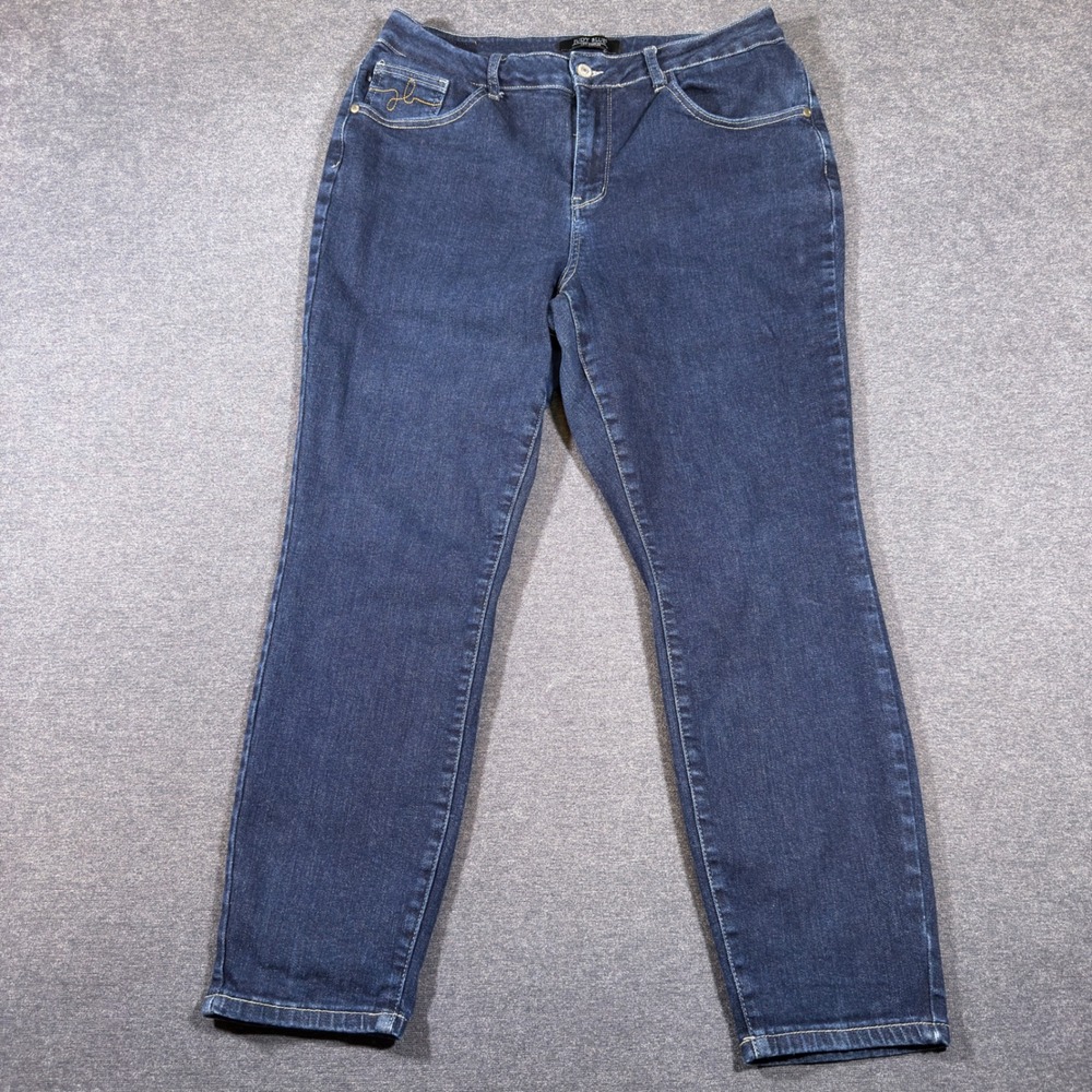 Judy Blue Mom Jean Womens 14W Blue Dark Wash High Rise Stretch Denim Bobo‎ USA